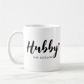 Hubby & Wifey Couple Mug (Personnaliser Hubby) (Gauche)