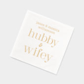 Hubby Wifey Mariage monogramme (Gauche)