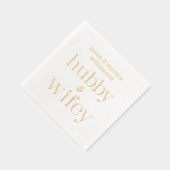 Hubby Wifey Mariage monogramme (Droite)
