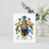 Huber Family Crest Briefkaart (Staand voorkant)