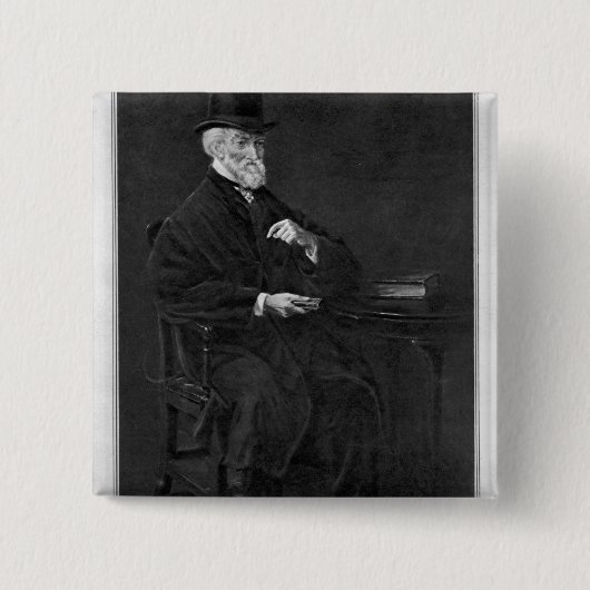 Hubert George de Burgh-Canning Vierkante Button 5,1 Cm (Voorkant)