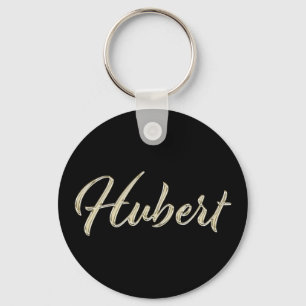 Hubert Name whitegold Button Schlüsselanhänger Sleutelhanger