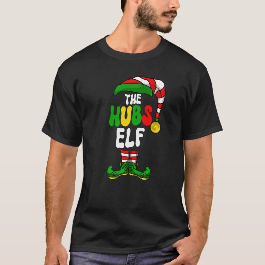 Hubs Elf Pajama Matching Group Kerstfeestdag G T-shirt (Voorkant)