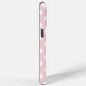 Hübsche Rose Quartz Farbe mit weißen Polka Dots Case-Mate iPhone Case (Achterkant / Rechts)