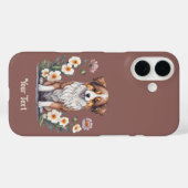 Hübscher Collie umringt von Blumen - Case-Mate iPhone Case (Achterkant (horizontaal))