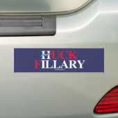 Huck Fillary - Anti-Hillary - white -.png Bumpersticker (Op auto)