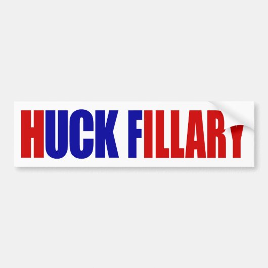 "HUCK FILLARY" BUMPERSTICKER (Voorkant)