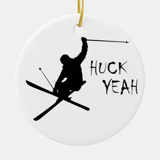 Huck Ja (kiing) Keramisch Ornament (Voorkant)