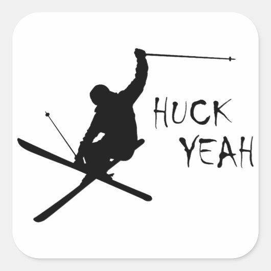 Huck Ja (kiing) Vierkante Sticker (Voorkant)