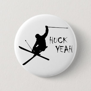 Huck Ja (Skiing) Ronde Button 5,7 Cm
