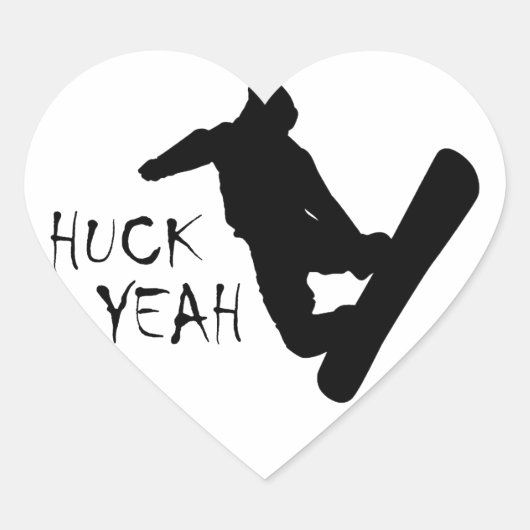Huck Ja (Snowboarding) Hart Sticker (Voorkant)