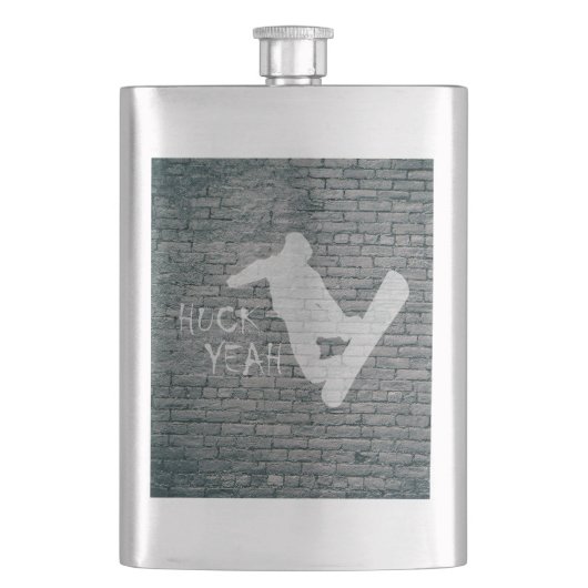 Huck Ja (Snowboarding) Heupfles (Voorkant)