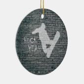 Huck Ja (Snowboarding) Keramisch Ornament (Rechts)