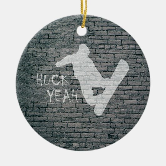 Huck Ja (Snowboarding) Keramisch Ornament (Voorkant)