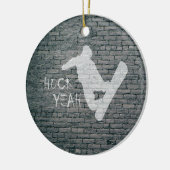 Huck Ja (Snowboarding) Keramisch Ornament (Links)