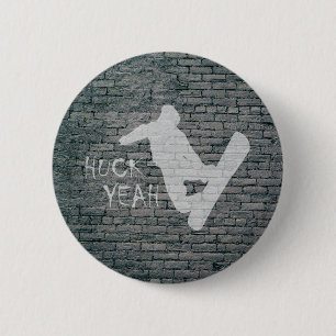 Huck Ja (Snowboarding) Ronde Button 5,7 Cm
