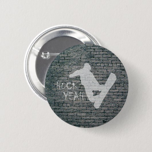 Huck Ja (Snowboarding) Ronde Button 5,7 Cm (Voorkant /achterkant)
