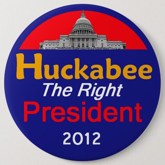 HUCKABEE 2012 6-inch Button (Voorkant)