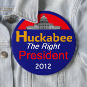 HUCKABEE 2012 6-inch Button (In situ)