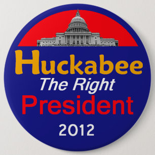 HUCKABEE 2012 6-inch Button