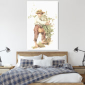 Huckleberry Finn die Berries schoppen Lithograaf Canvas Afdruk (Insitu (Slaapkamer))