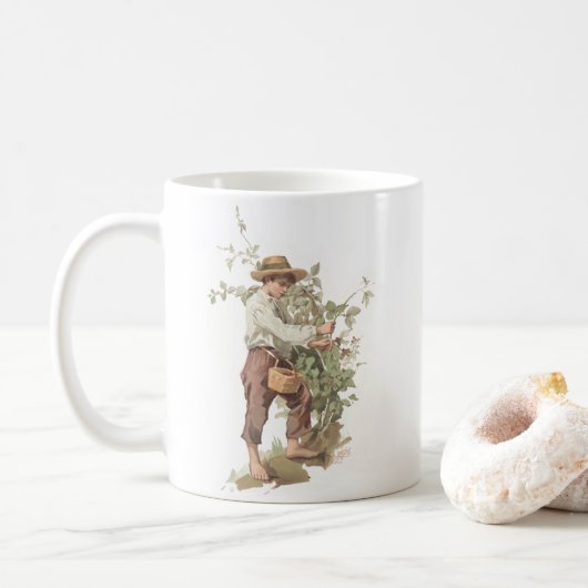 Huckleberry Finn die Berries schoppen Lithograaf Koffiemok (Met donut)