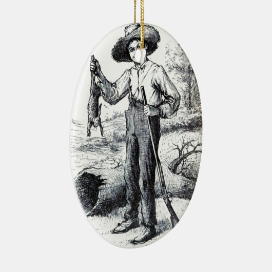 Huckleberry Finn Keramisch Ornament (Rechts)