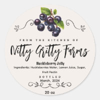Huckleberry Jam Jelly behouden Aangepast label