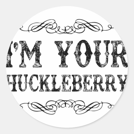 huckleberry ronde sticker (Voorkant)