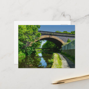 Huddersfield Broad Canal en Whitacre Mill Viaduct Briefkaart