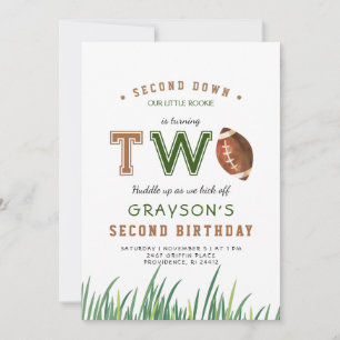 Huddle Up Football 2e verjaardagsfeestje Kaart