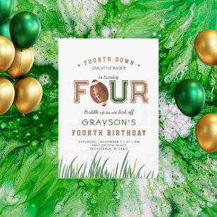 Huddle Up Football 4e verjaardagsfeestje Kaart