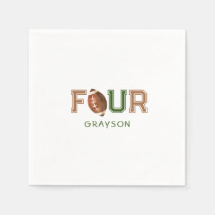 Huddle Up Football 4e verjaardagsfeestje Servet