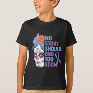 Hudel Zonnebloem Zelfmoordbewustzijn Psychiatrisch T-shirt