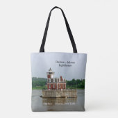 Hudson Athens vuurtoren over de hele canvas tas (Achterkant)