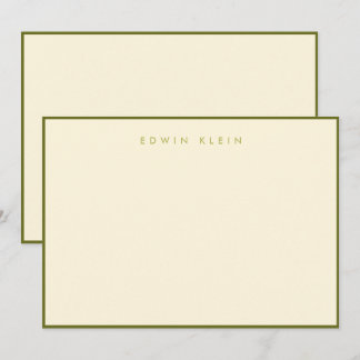 Hudson Groene Vlakke Nota Kaart 5"x7" Notitiekaartje