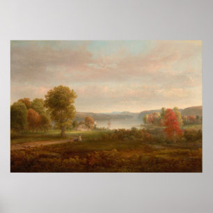 Hudson in het najaar - Thomas Doughty Fine Art Pos Poster