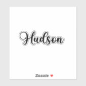 Hudson Naam - Handgeschreven kalligrafie Sticker (Vel)