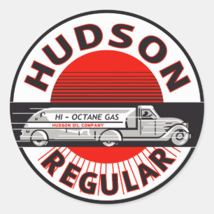 Hudson Regular benzine-teken Ronde Sticker
