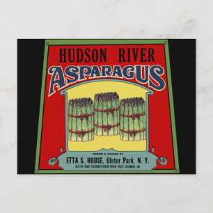 Hudson River Asparagus Label Briefkaart