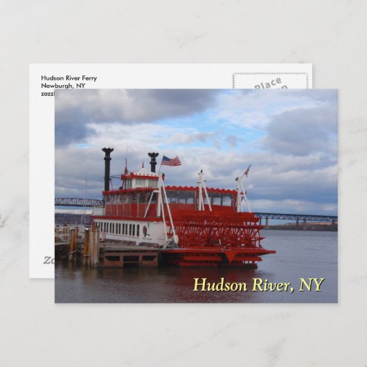 Hudson River Ferry Briefkaart (Voorkant / Achterkant)