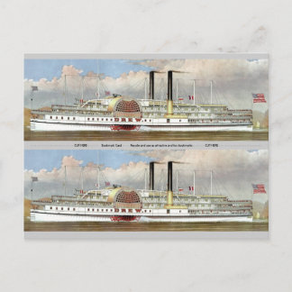 Hudson Steamer 1877 Bladwijzer Briefkaart