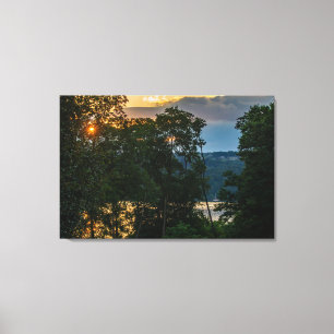 Hudson Summer Evening Canvas Afdruk