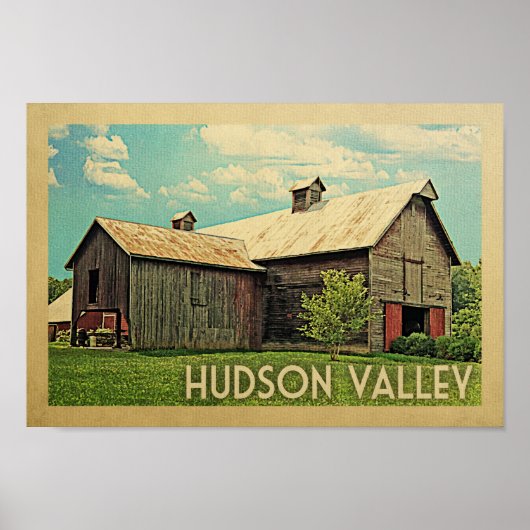 Hudson Valley Barn Vintage Poster (Voorkant)