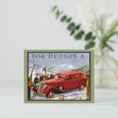 Hudson Vintage Car Briefkaart (Staand voorkant)