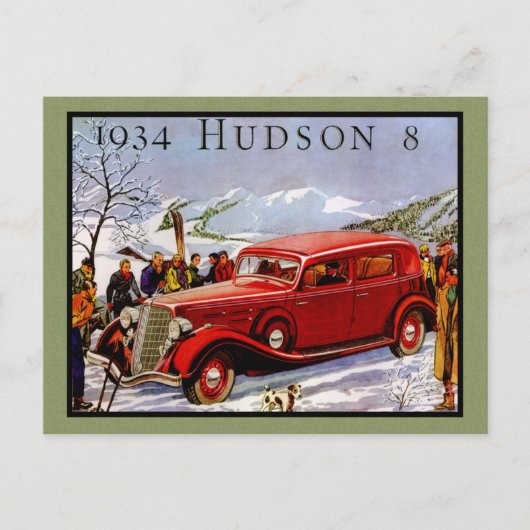 Hudson Vintage Car Briefkaart (Voorkant)