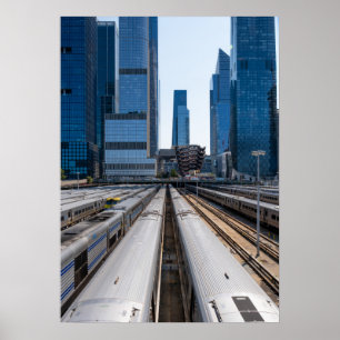 Hudson Yards NYC Forensentreinen en Wolkenkrabbers Poster