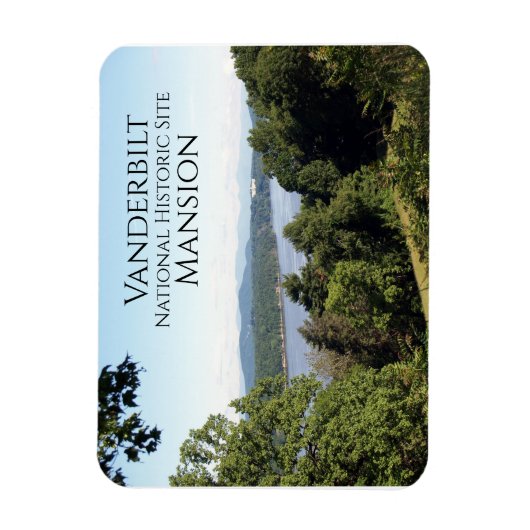 Hudsonrivier vanuit Vanderbilt Mansion, Hyde Park, Magneet (Verticaal)