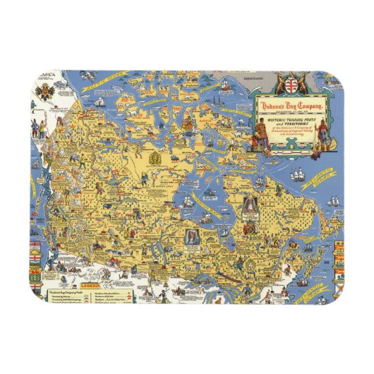 Hudson's Bay Company - Kaart van Canada Magneet (Horizontaal)