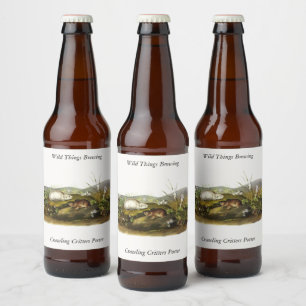 Hudson's Bay (Ungava Collared) Lemming van Audubon Bier Etiket